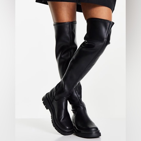 Steve Madden Shoes - Steve Madden Black Gibbs Over-the-Knee Platform Boots